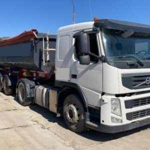 foto lowdeck hydr. Volvo FM420 ciagnik +39t dumper wana naczepa wywrotka (zestaw)